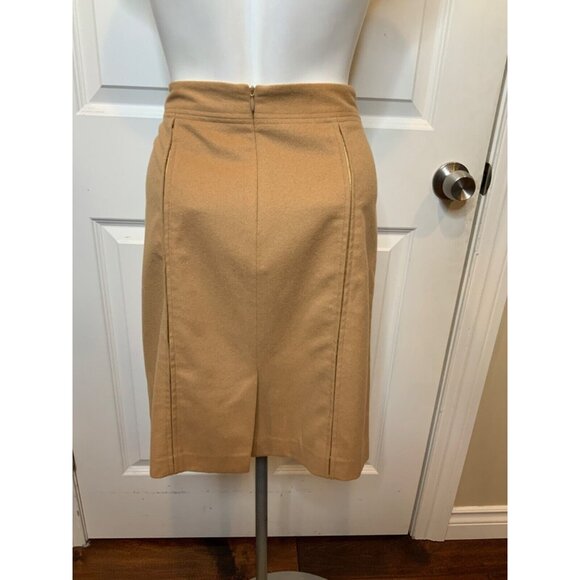 Milly Brown Wool Blend Straight Pencil Skirt, Size 10 - Picture 4 of 5